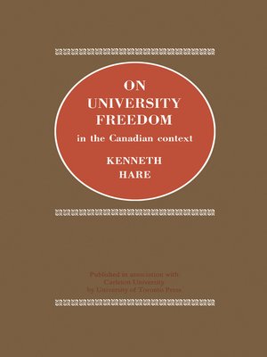 cover image of On University Freedom in the Canadian Context